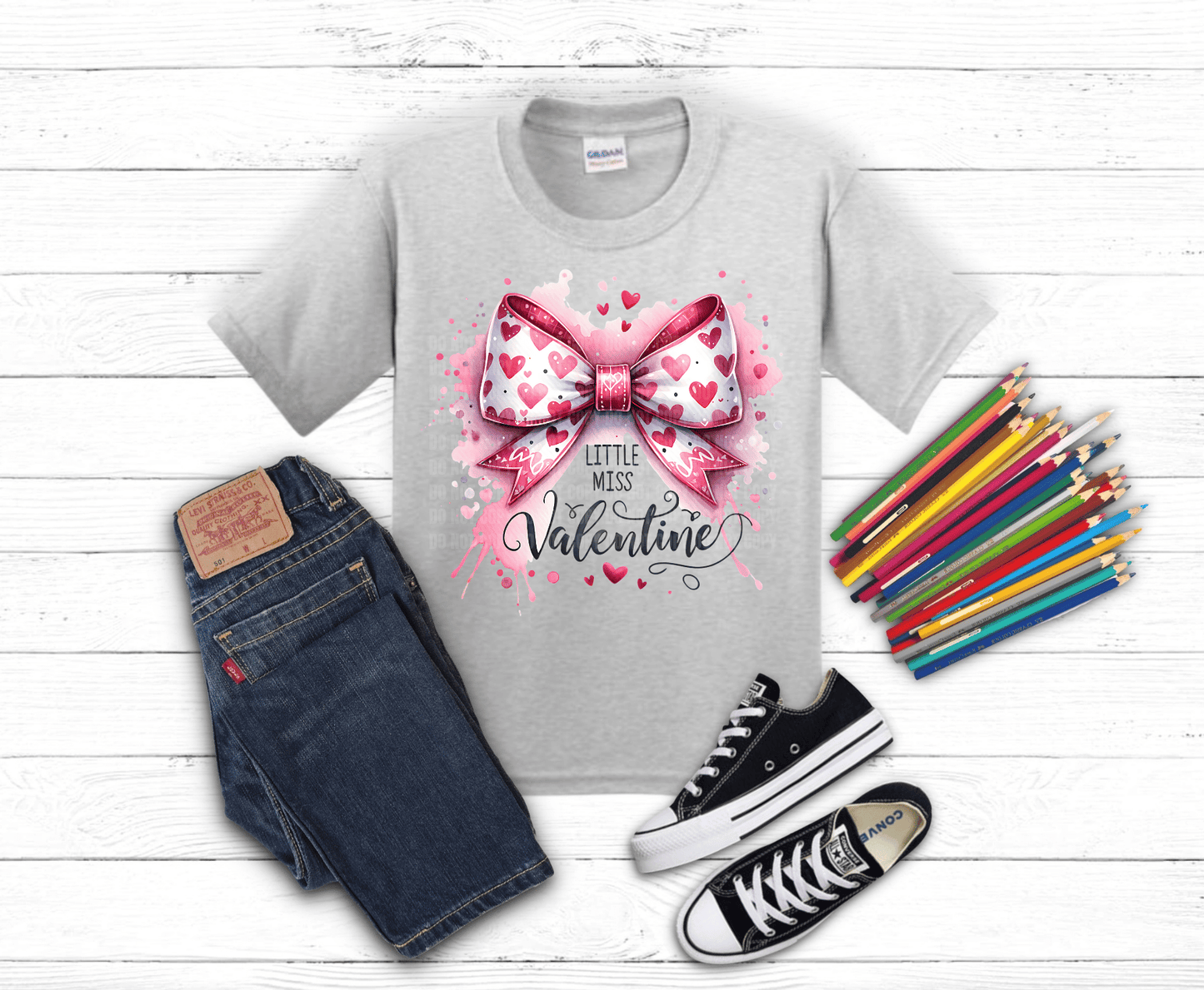 Premade DTF Transfer Gang Sheet For Graphic Tees | Youth Valentines