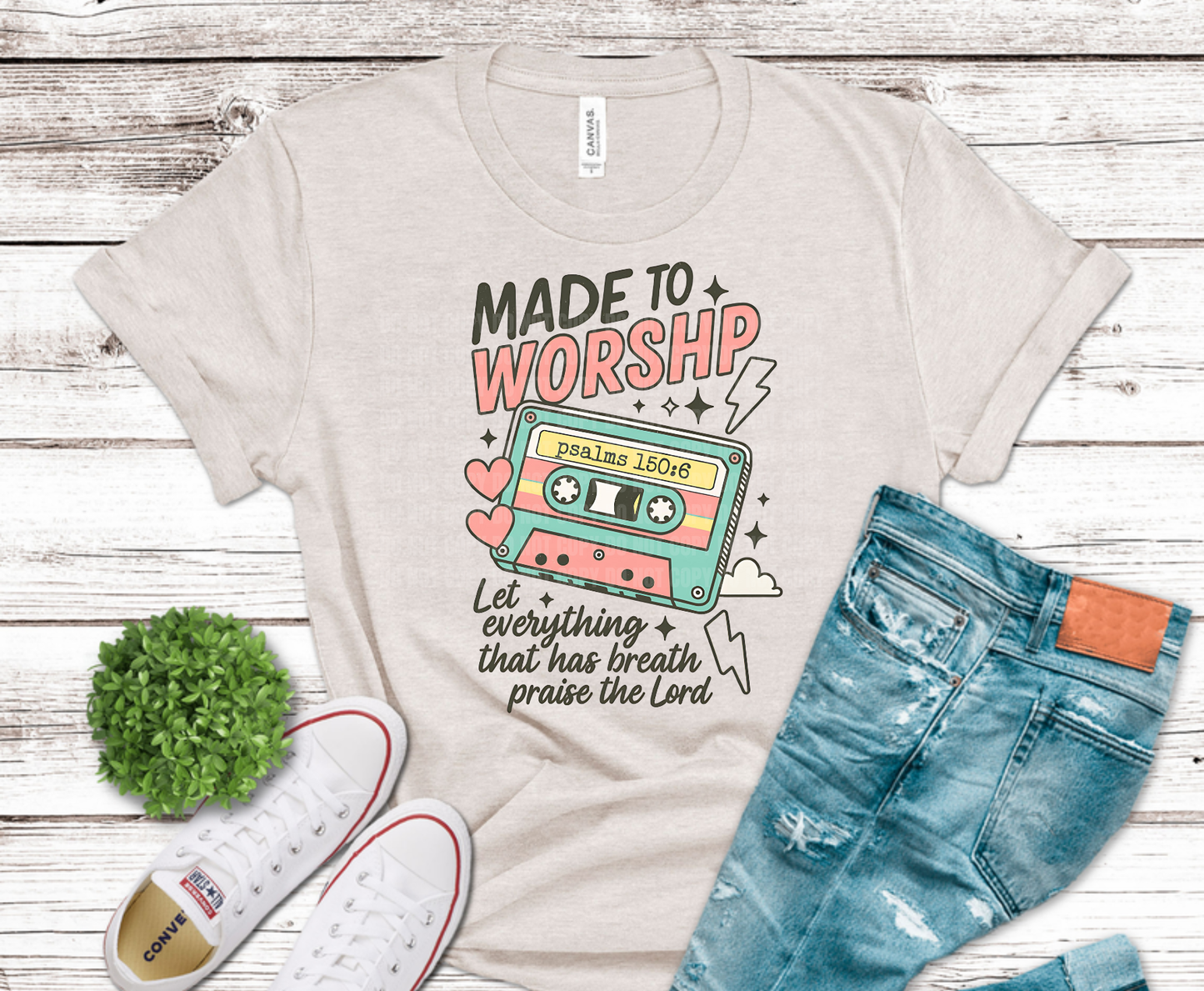 Premade DTF Transfer Gang Sheet For Graphic Tees | Pray About It