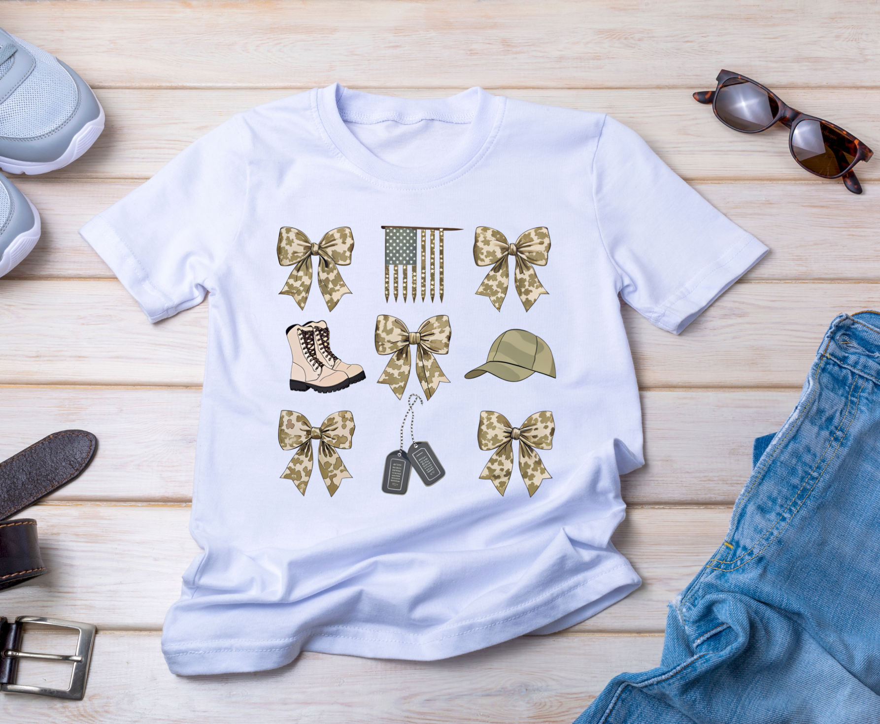 Premade DTF Transfer Gang Sheet For Graphic Tees | Military - Griffin Expressions