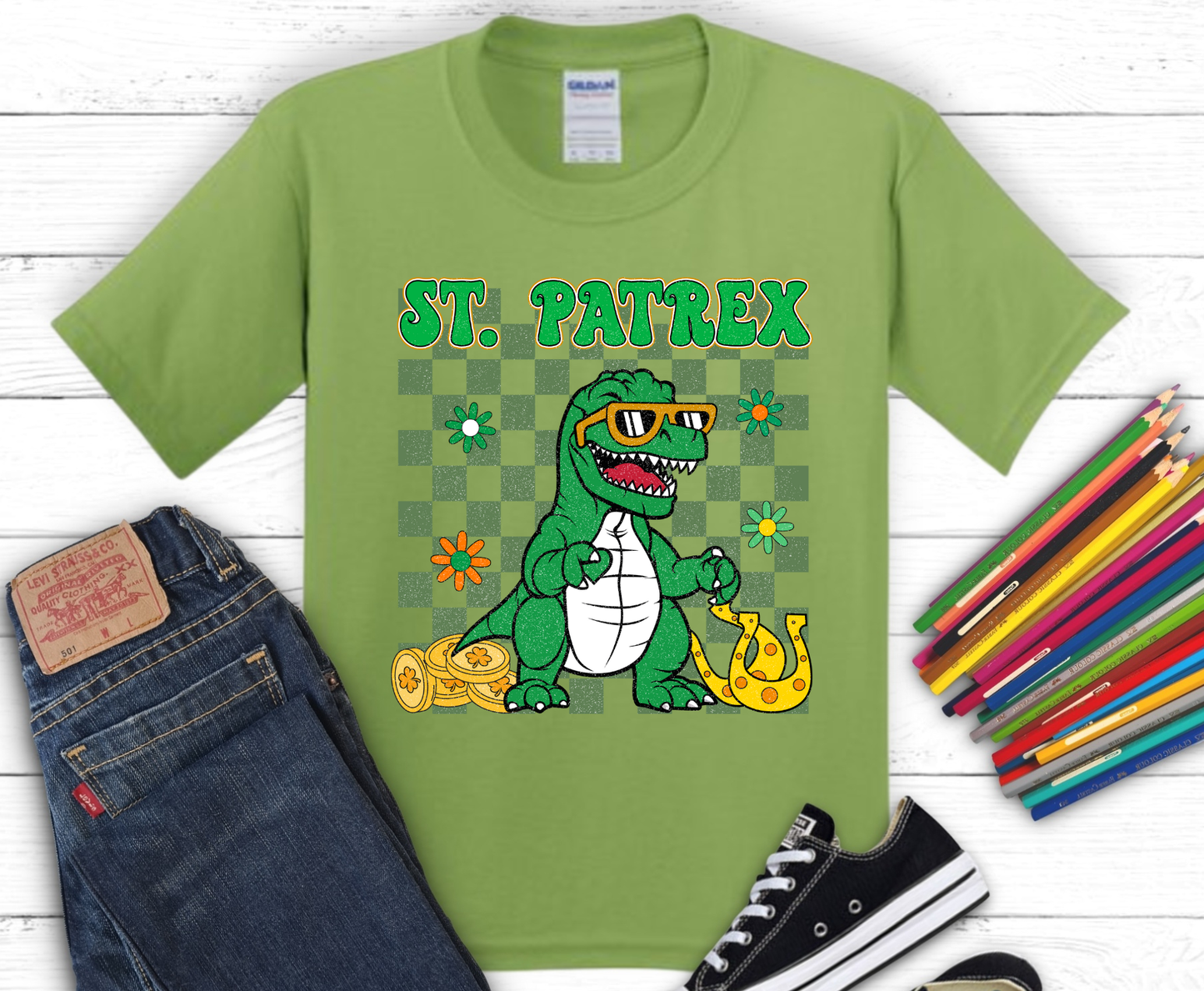 Premade DTF Transfer Gang Sheet For Graphic Tees | Youth St. Patrick's Day