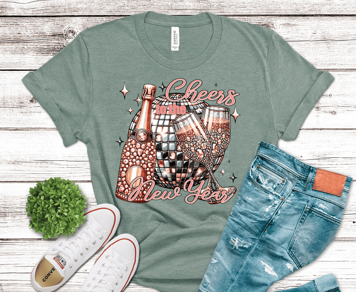 Premade DTF Transfer Gang Sheet For Graphic Tees | Sassy New Year