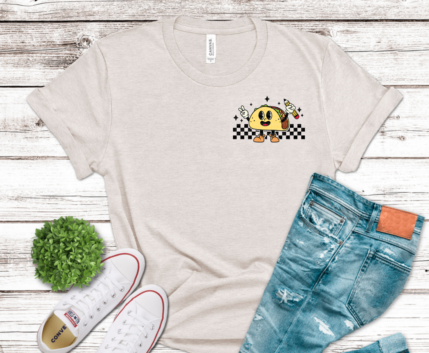 Premade DTF Transfer Gang Sheet For Graphic Tees | 100 Days Of School Teacher