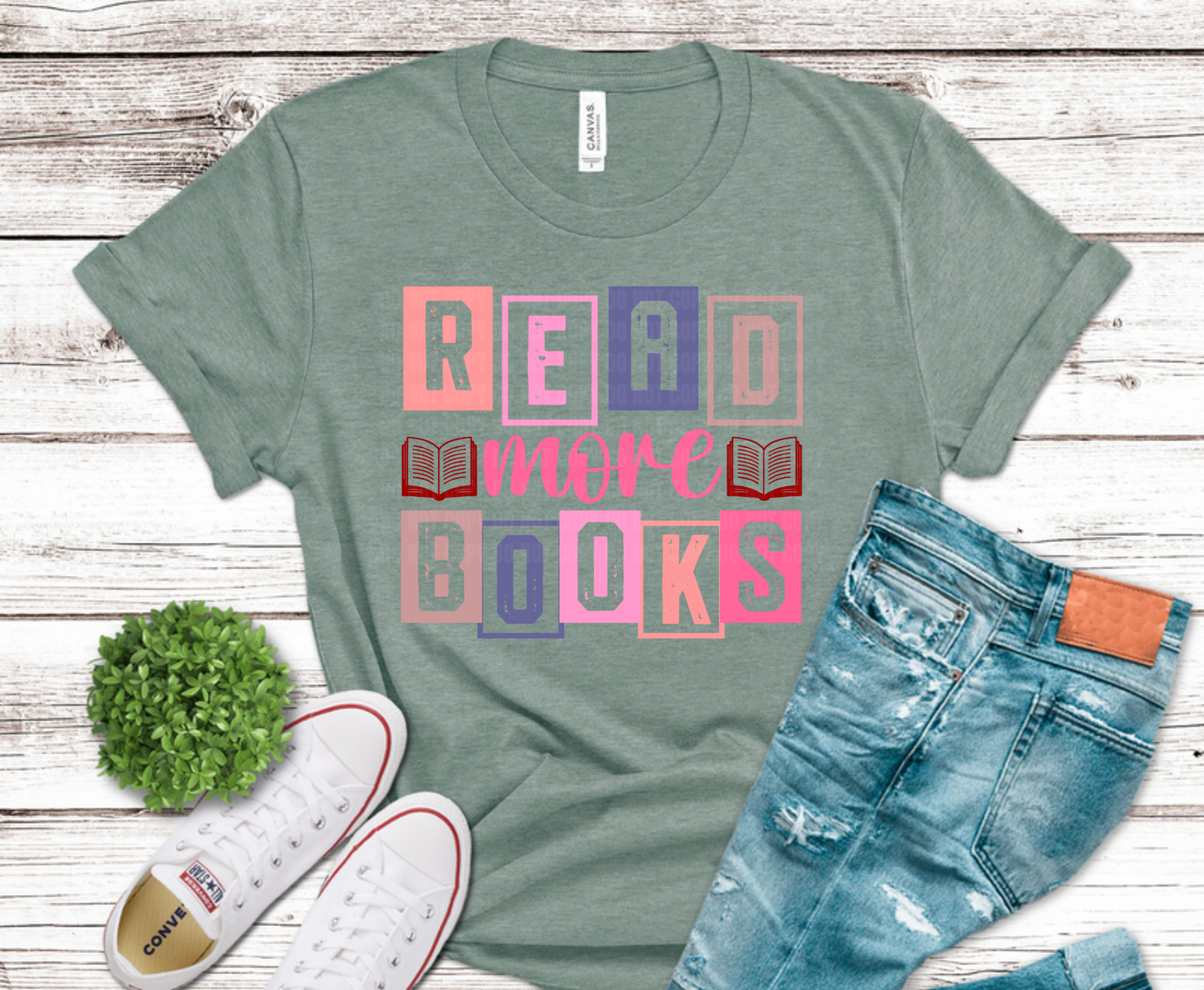 Premade DTF Transfer Gang Sheet For Graphic Tees | Book Lover