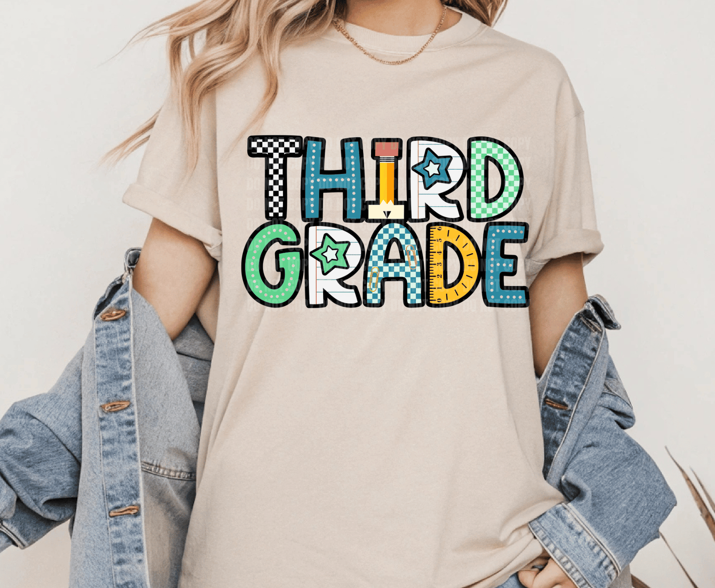 Third Grade | Premade DTF Transfer Gang Sheet For Graphic Tees