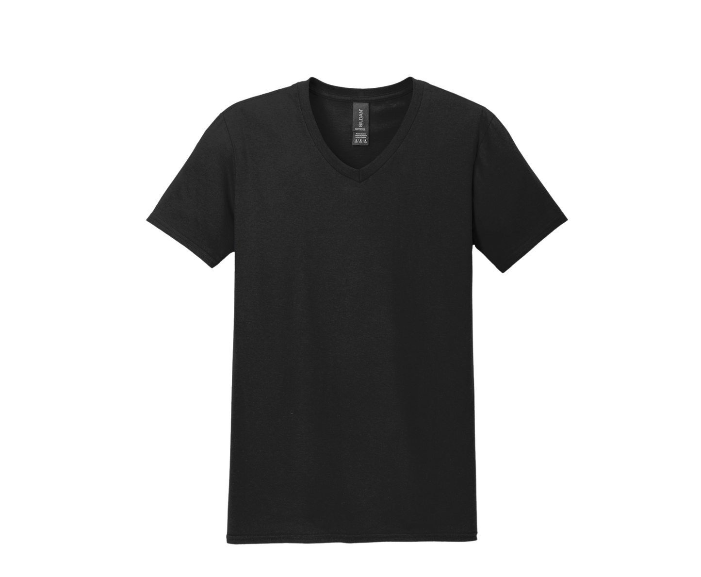 Gildan Softstyle® V-Neck T-Shirt | Black – Griffin Expressions