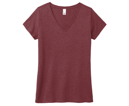 District ® Women’s Perfect Tri ® V-Neck Tee | Maroon Frost