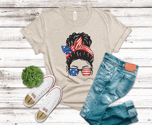 Messy Bun USA | DTF - Griffin Expressions