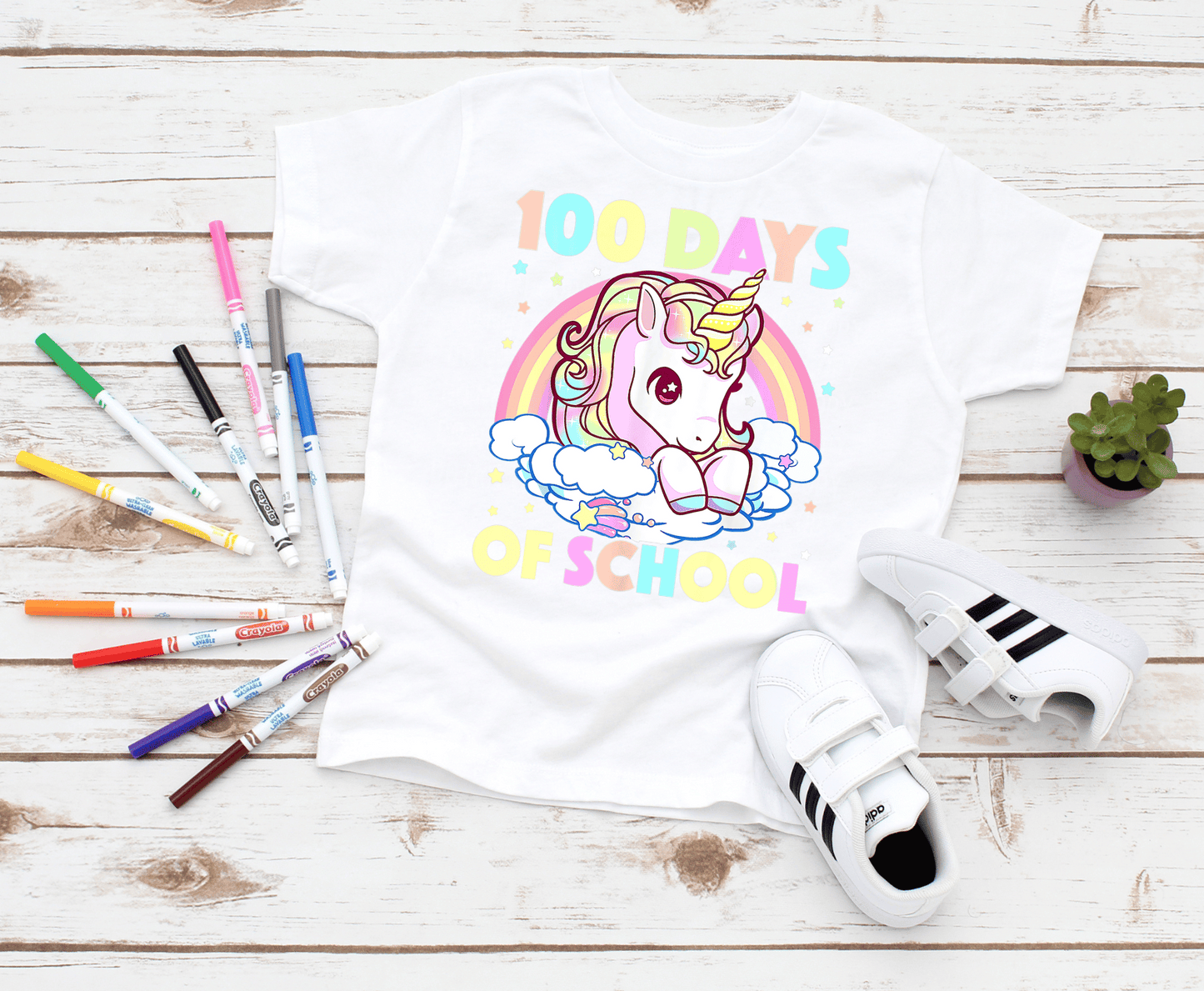Premade DTF Transfer Gang Sheet For Graphic Tees | 100 Days Of School Girl
