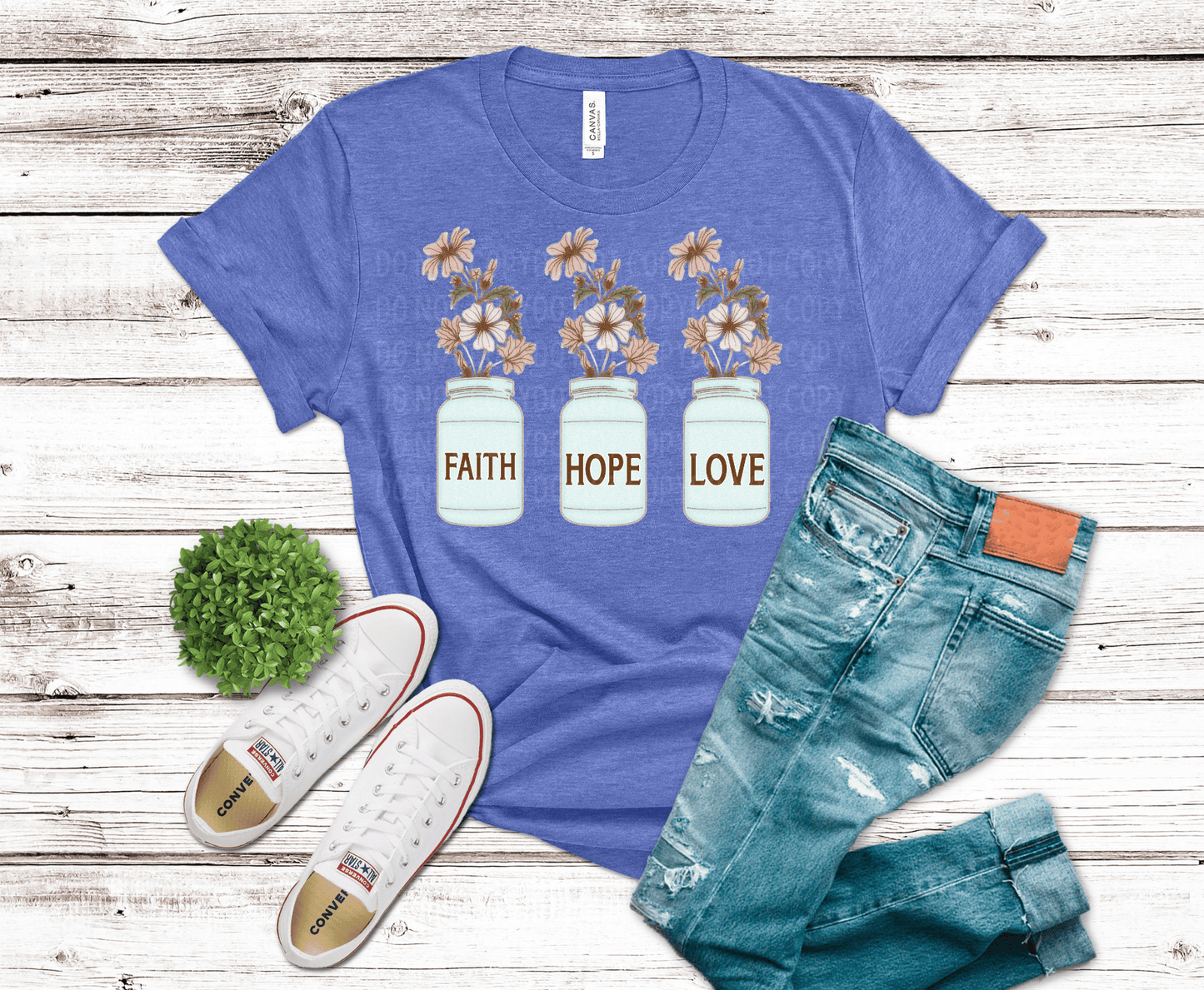 Faith Hope Love Jars | DTF