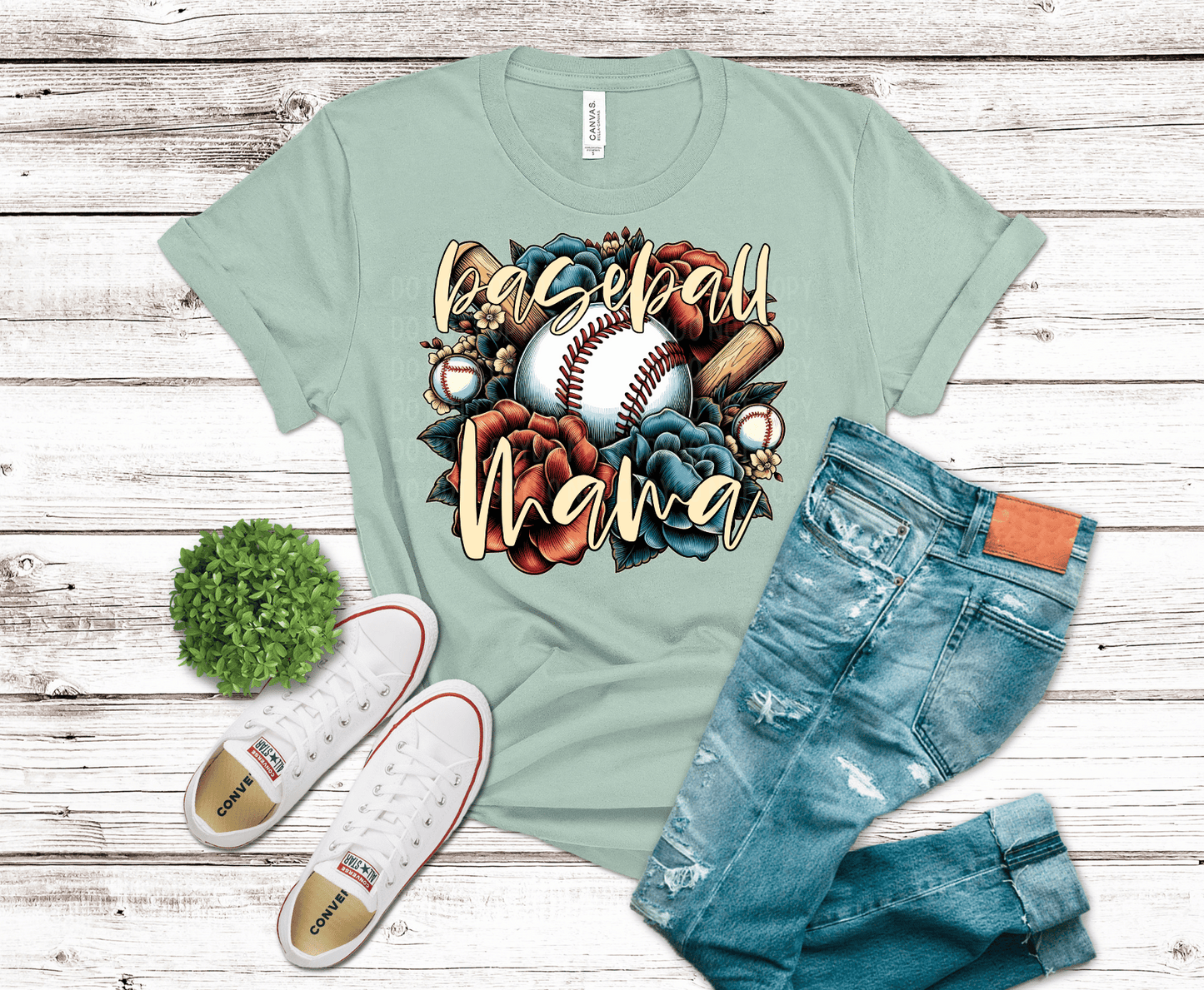 Floral Baseball Mama | DTF