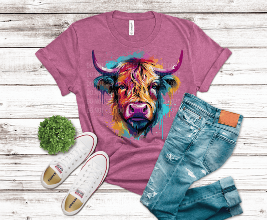Watercolor Cow | DTF