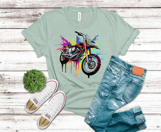 Watercolor Motorcycle | DTF