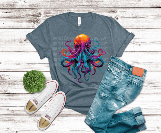 Watercolor Octopus | DTF