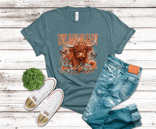 Cows Make Me Happy | DTF - Griffin Expressions