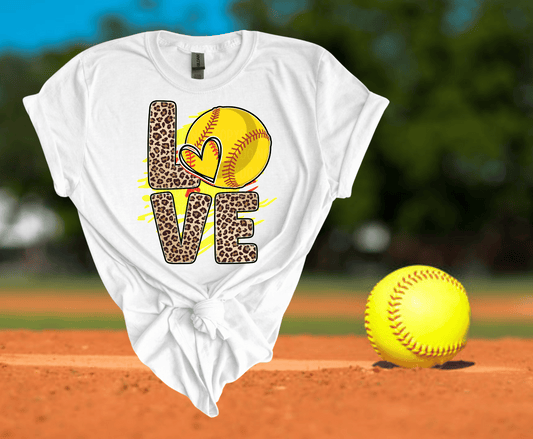 Softball Cheetah Love | DTF - Griffin Expressions