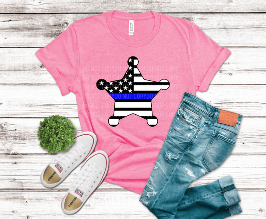 Blue Line Police Badge | DTF - Griffin Expressions