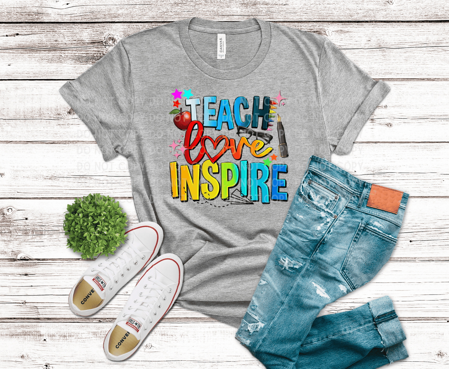 Colorful Teach Love Inspire | DTF