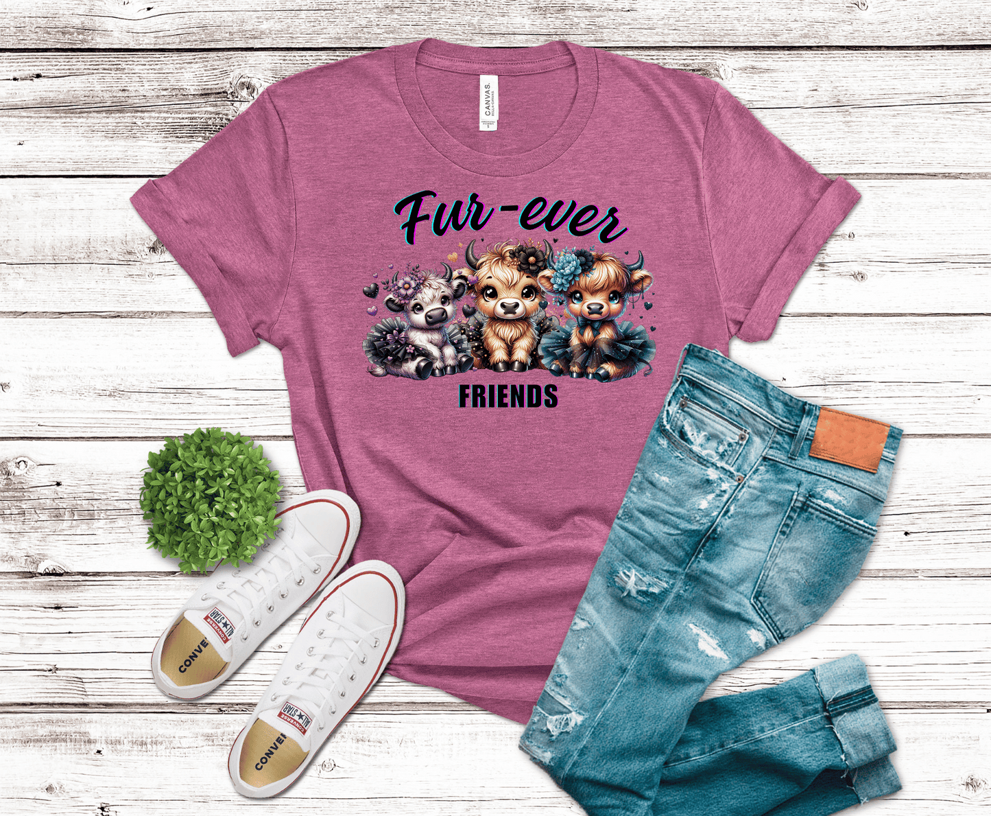 Fur-ever Friends Highland Cows | DTF Heat Transfer