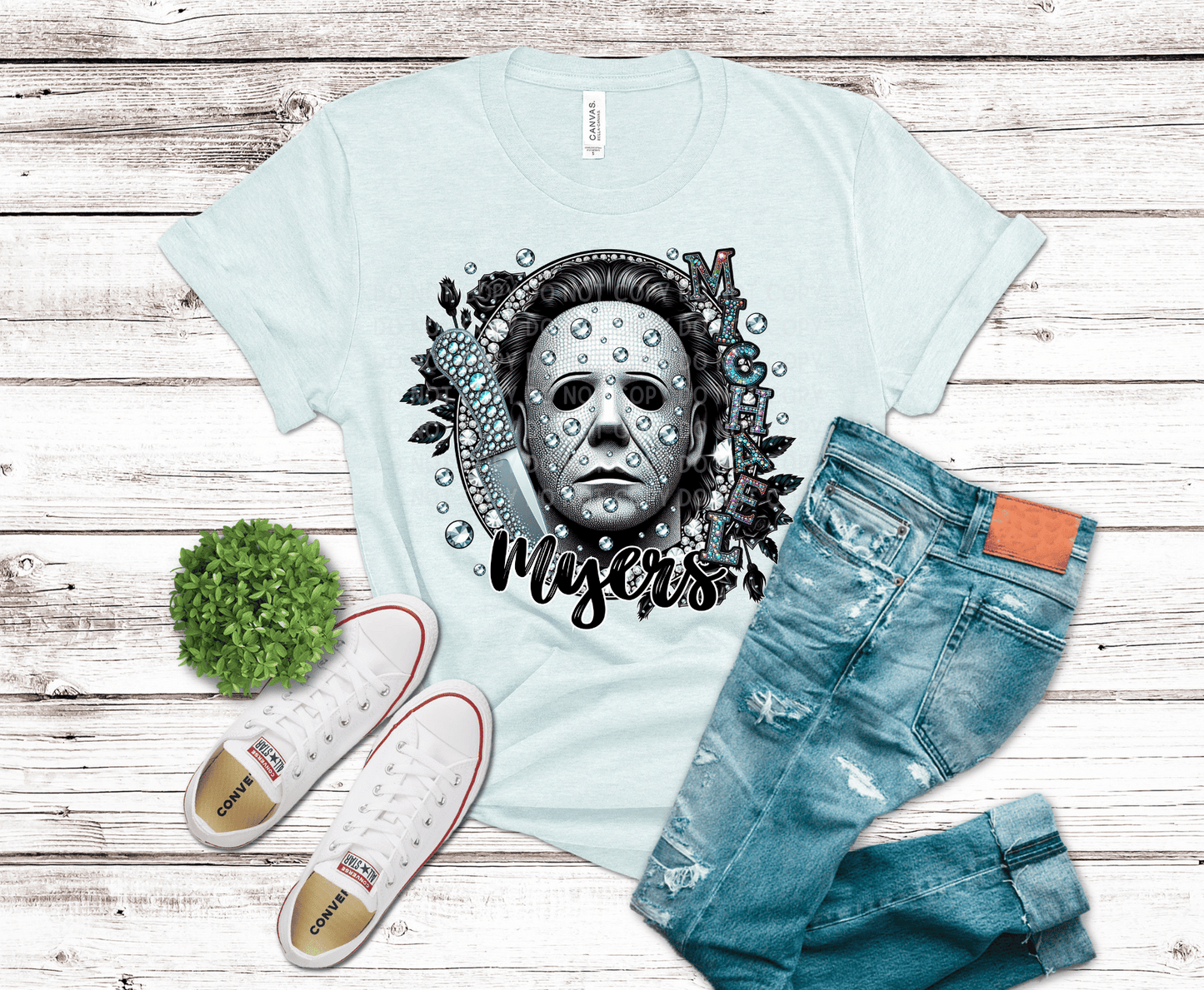 Premade DTF Transfer Gang Sheet For Graphic Tees | Bling Halloween