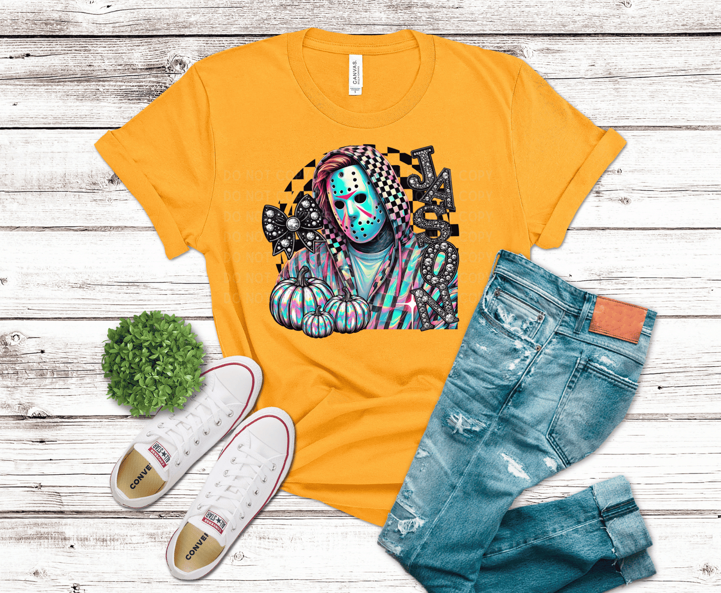 Premade DTF Transfer Gang Sheet For Graphic Tees | Bling Halloween