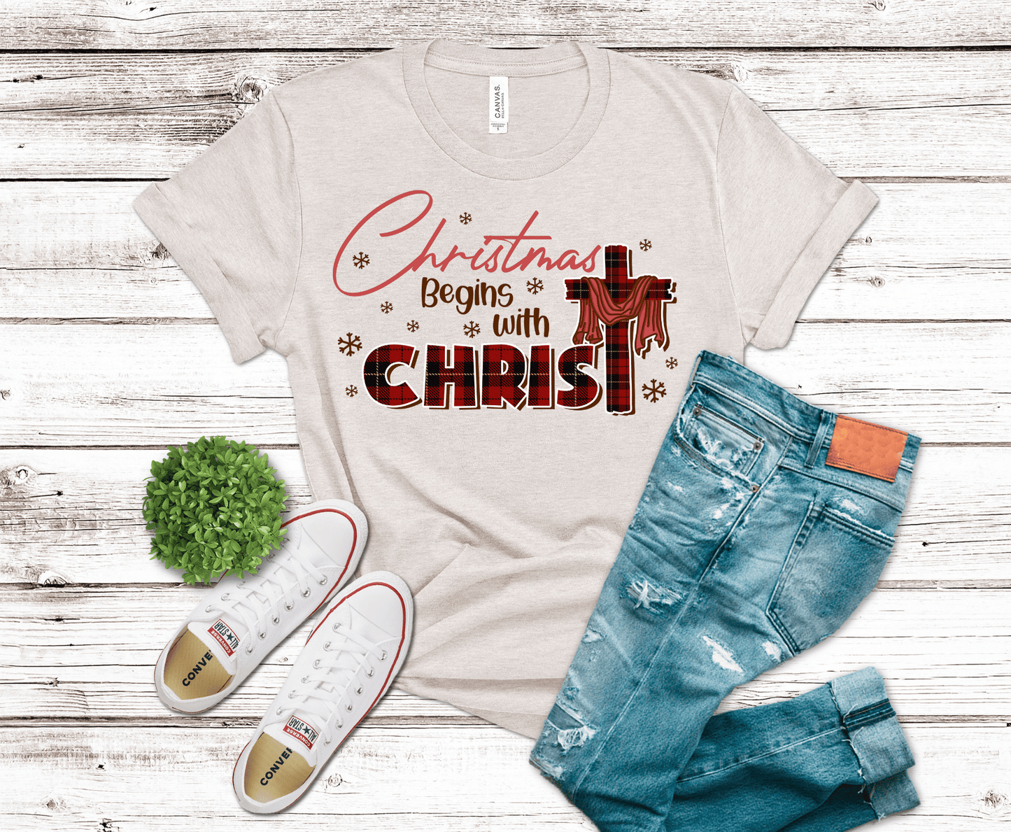 Premade DTF Transfer Gang Sheet For Graphic Tees | Christian Christmas