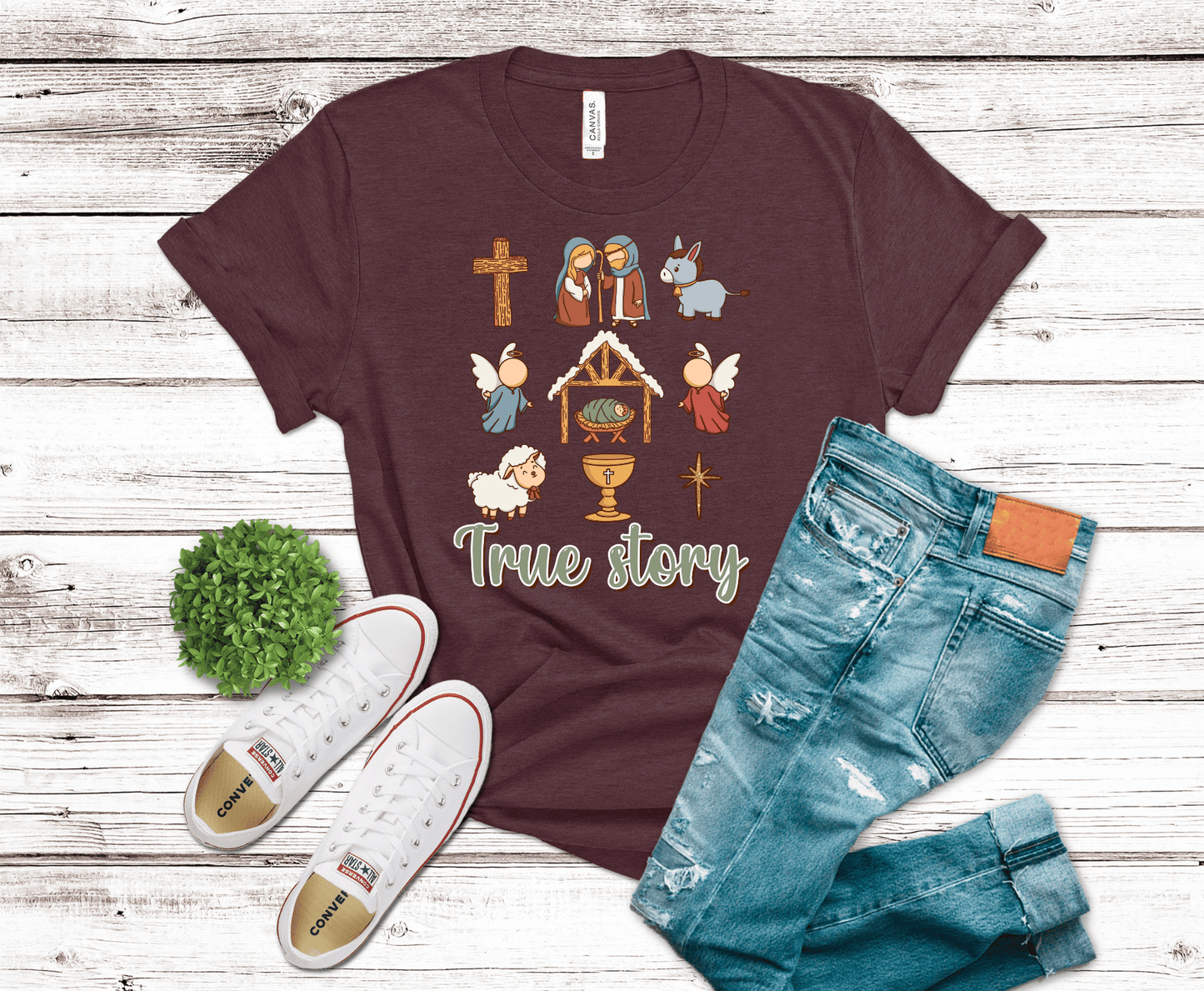 Premade DTF Transfer Gang Sheet For Graphic Tees | Christian Christmas