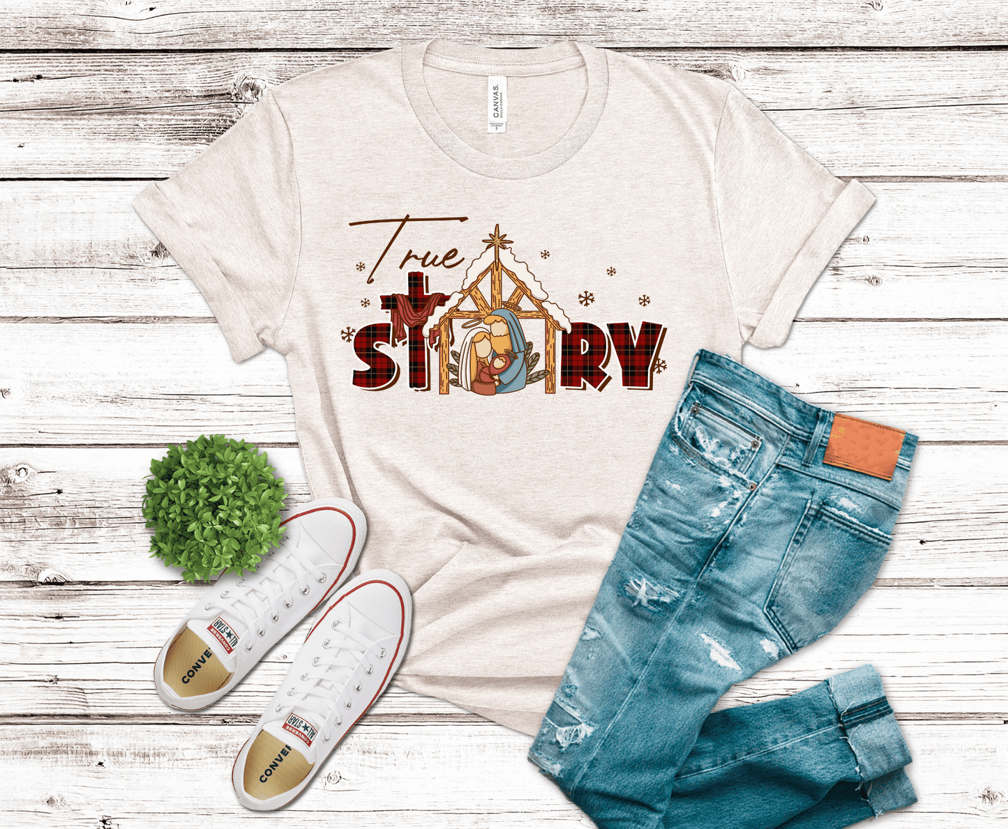 Premade DTF Transfer Gang Sheet For Graphic Tees | Christian Christmas