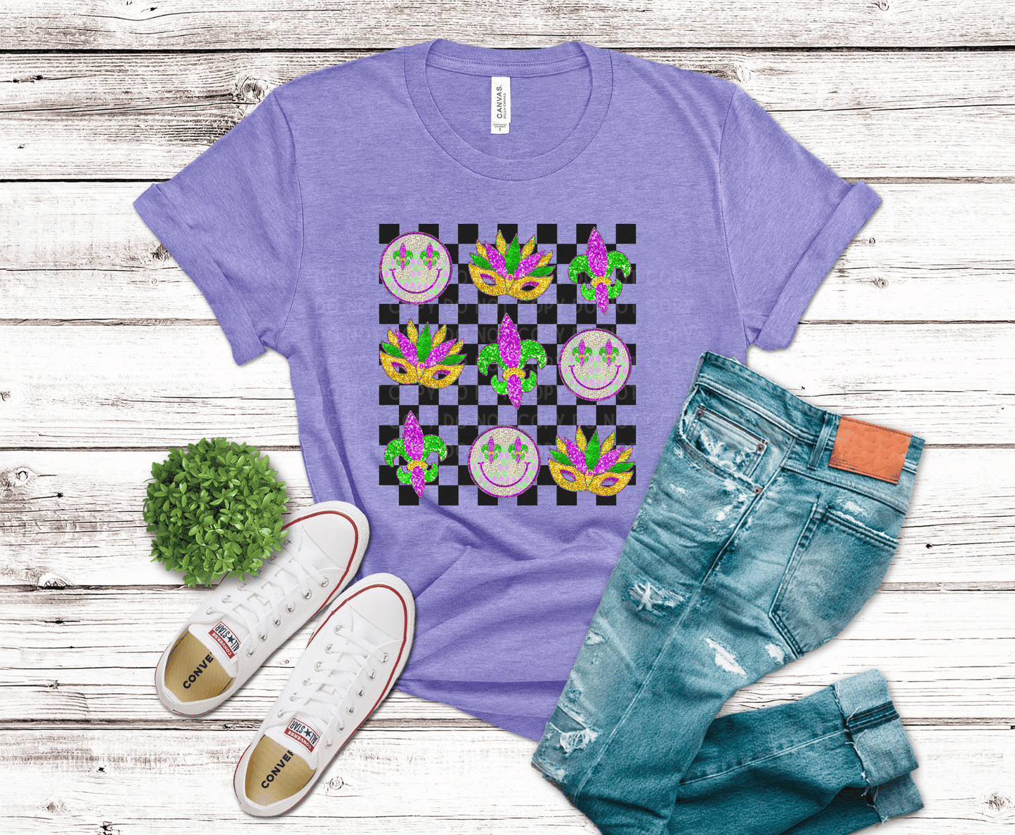 Premade DTF Transfer Gang Sheet For Graphic Tees | Mardi Gras Voodoo