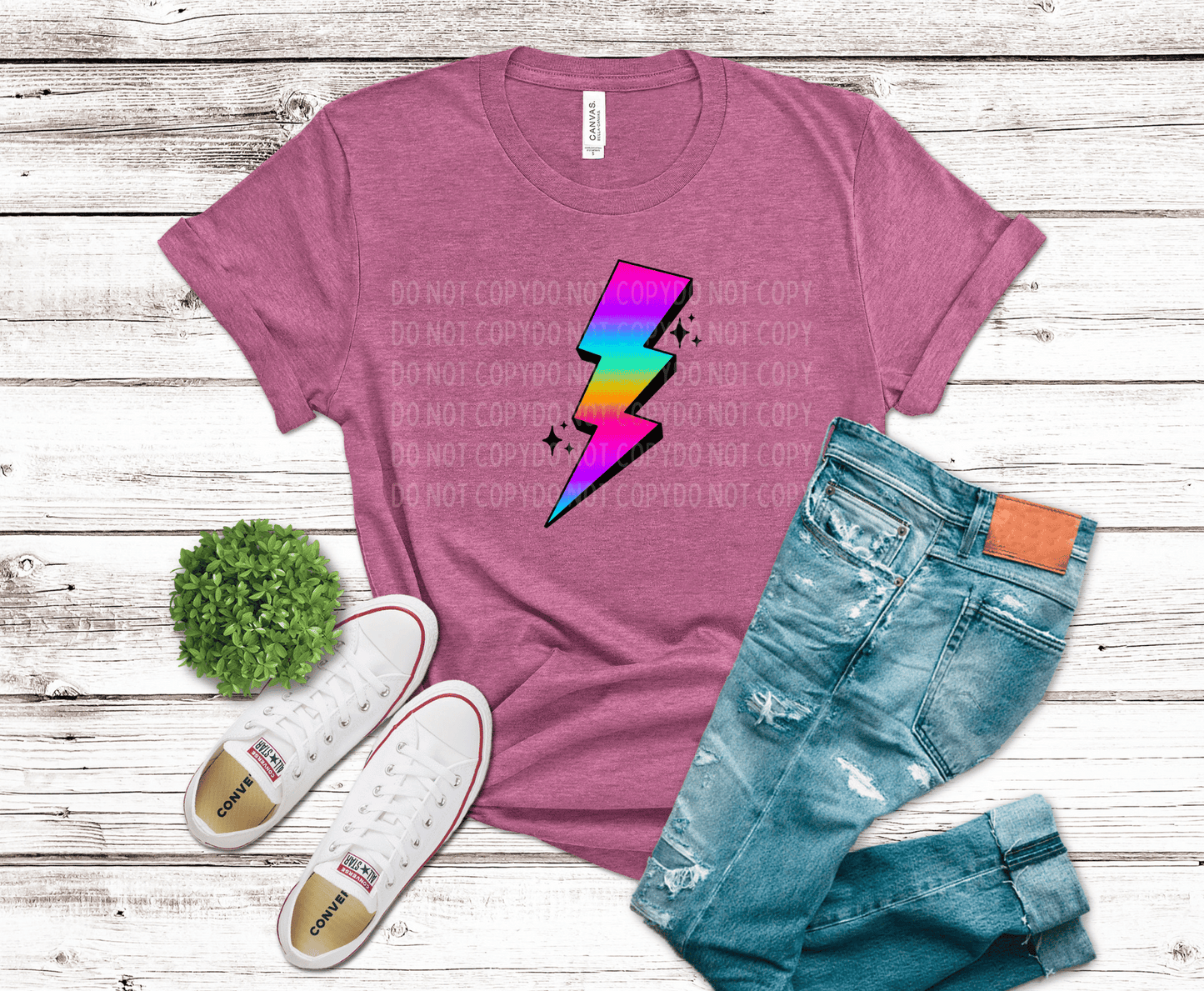 Colorful Bolt | DTF Heat Transfer