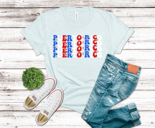 Puerto Rico Wavy | DTF Heat Transfer