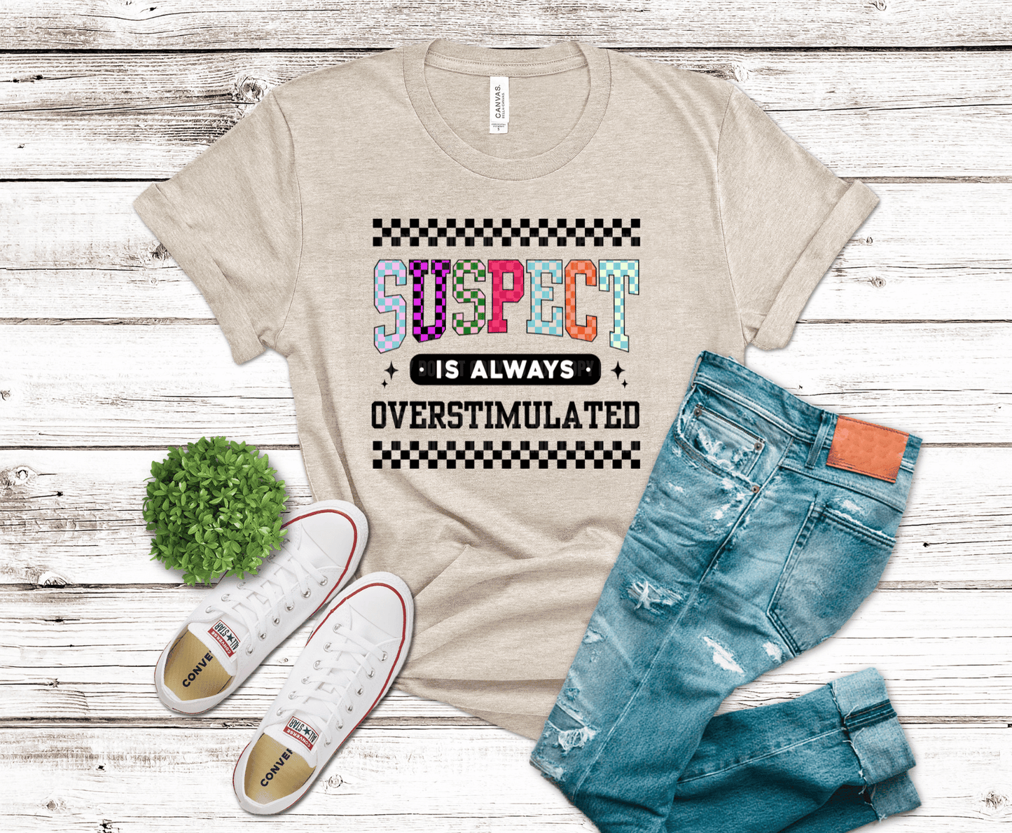 Premade DTF Transfer Gang Sheet For Graphic Tees | Suspect