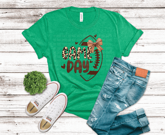 Game Day Leopard and Bow | DTF Heat Transfer