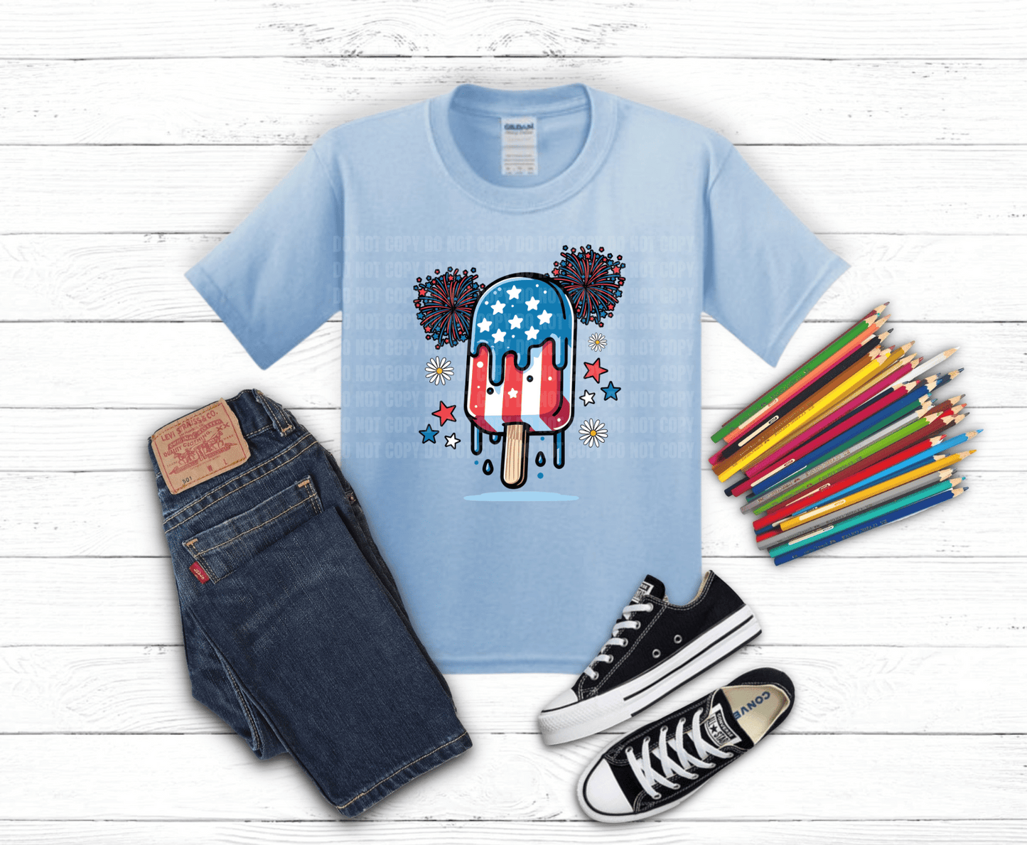 4th of July Popsicles | DTF Heat Transfer