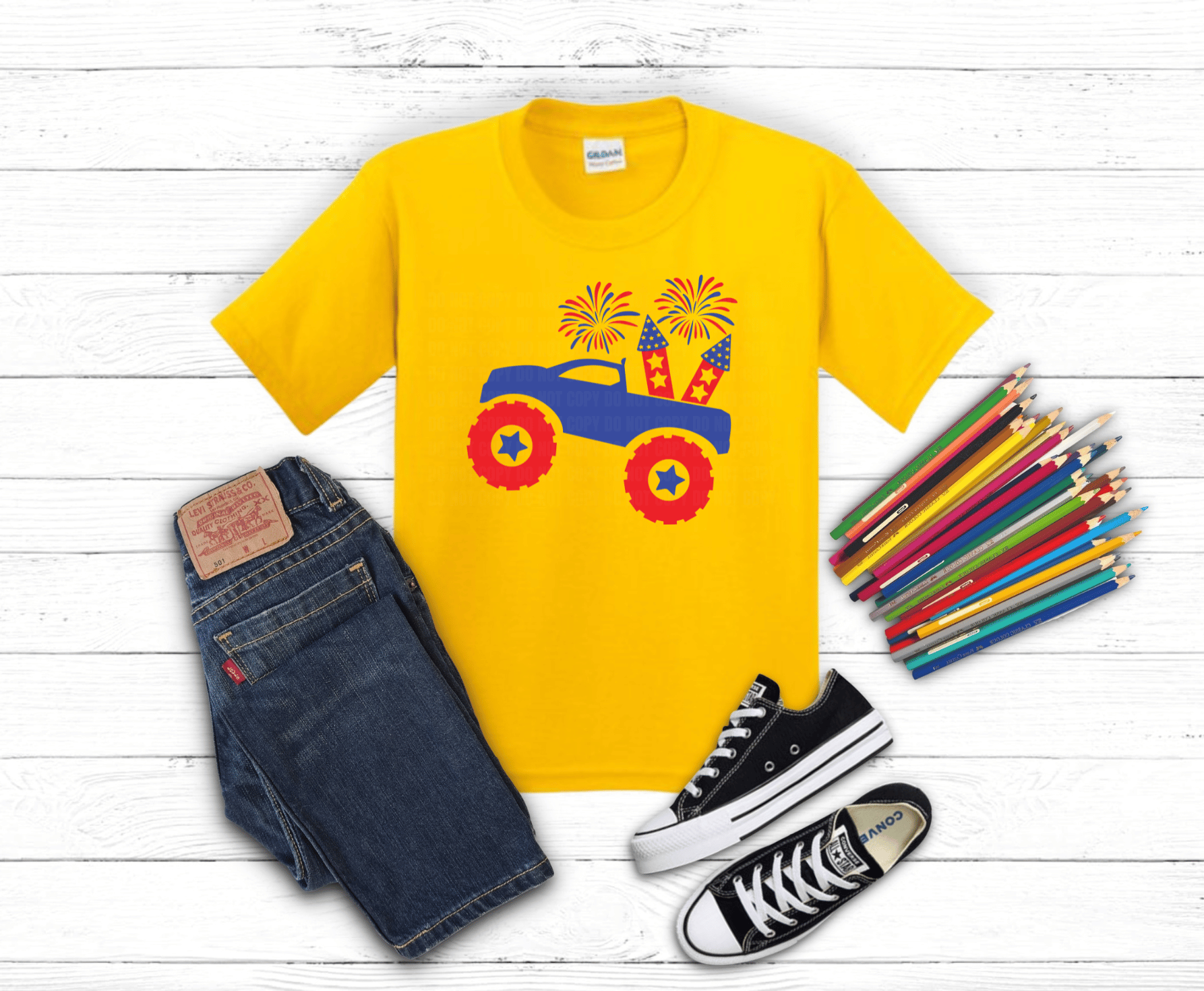 July of 4 Monster Truck | DTF Heat Transfer - Griffin Expressions