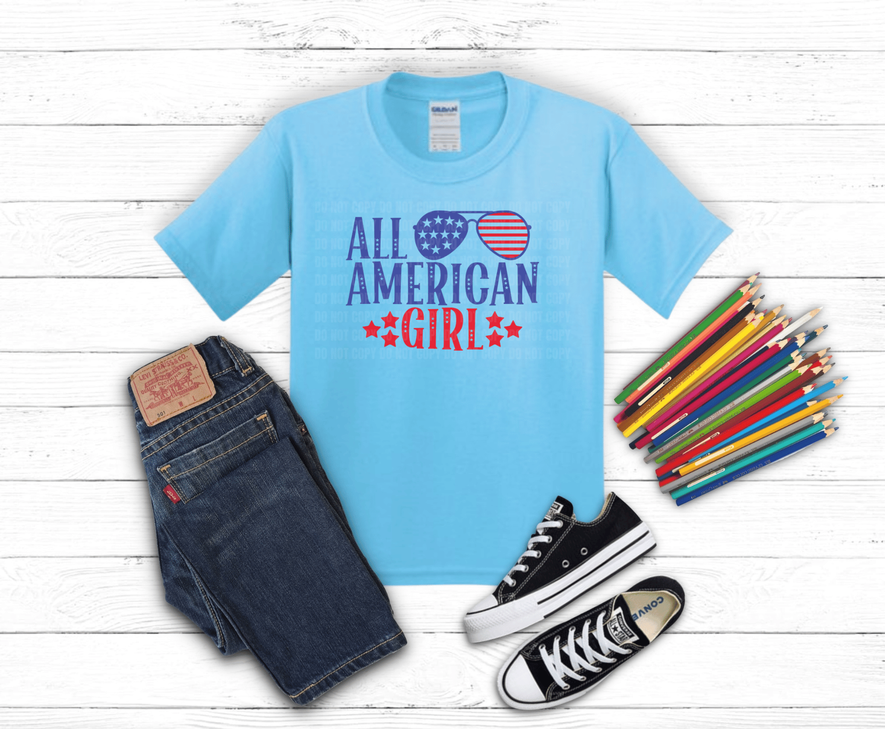 All American Girl | DTF Heat Transfers - Griffin Expressions