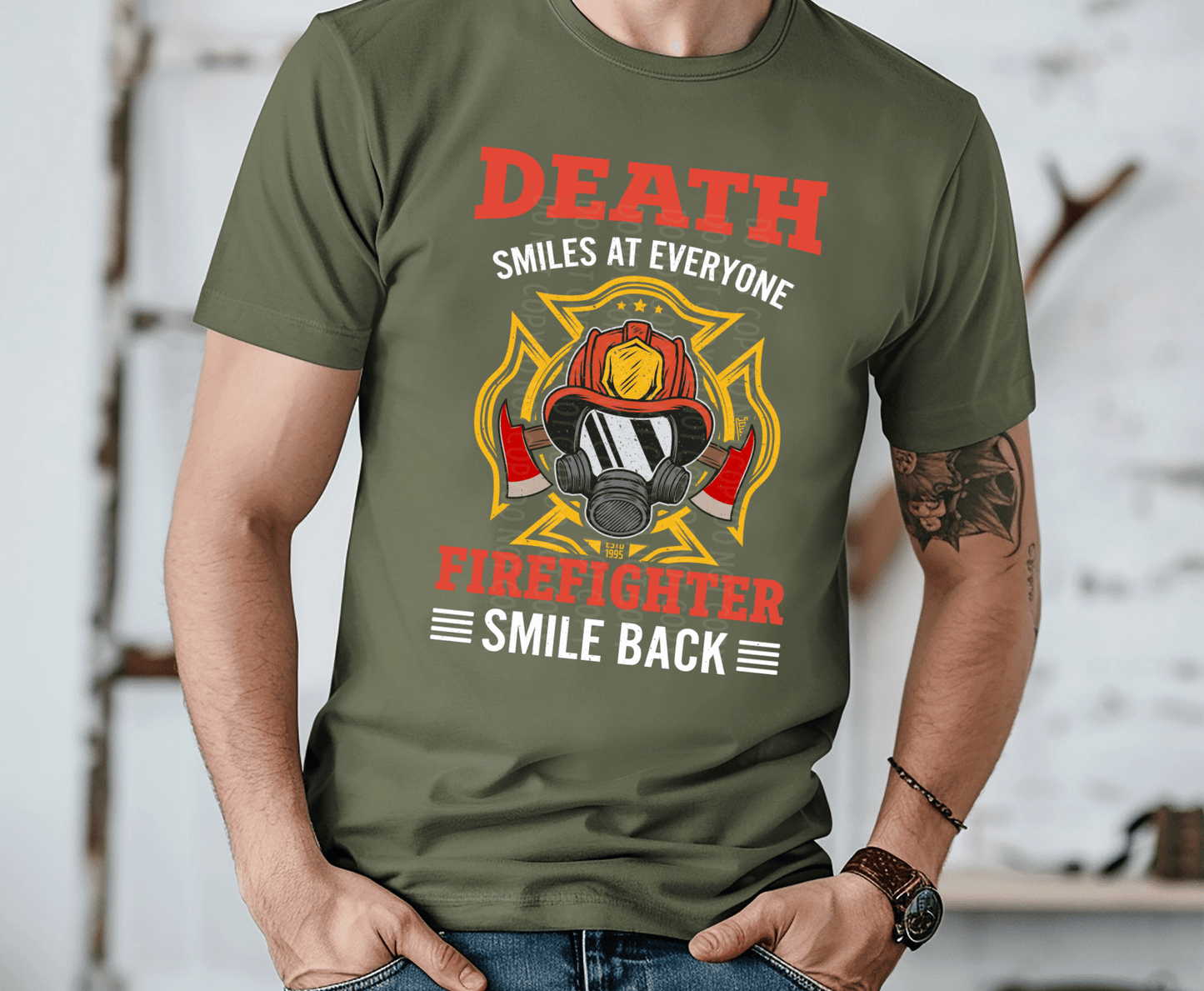 Premade DTF Transfer Gang Sheet For Graphic Tees | Fire Fighter - Griffin Expressions