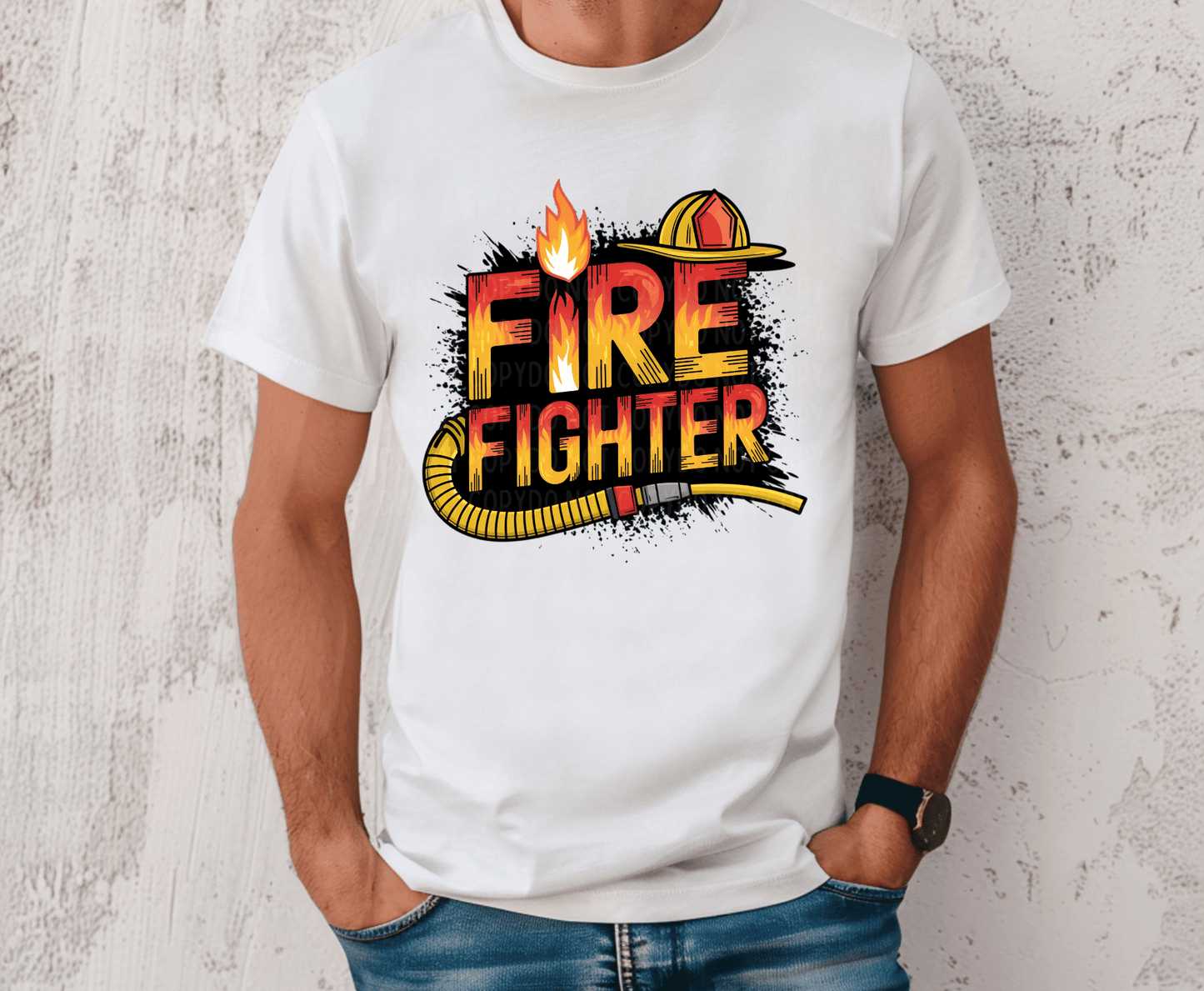 Premade DTF Transfer Gang Sheet For Graphic Tees | Fire Fighter - Griffin Expressions