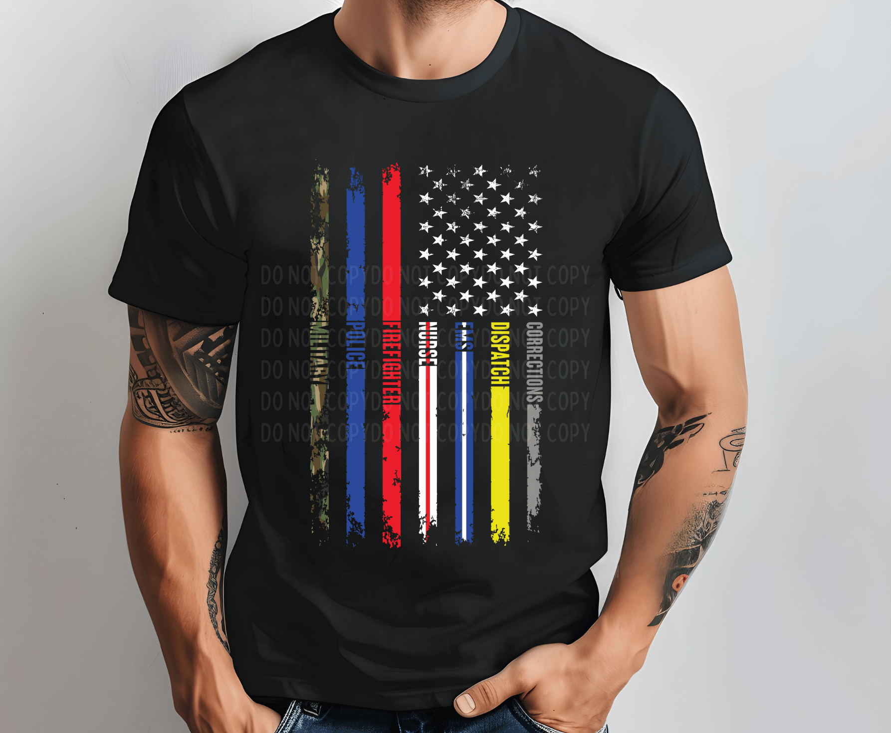 Premade DTF Transfer Gang Sheet For Graphic Tees | Fire Fighter - Griffin Expressions