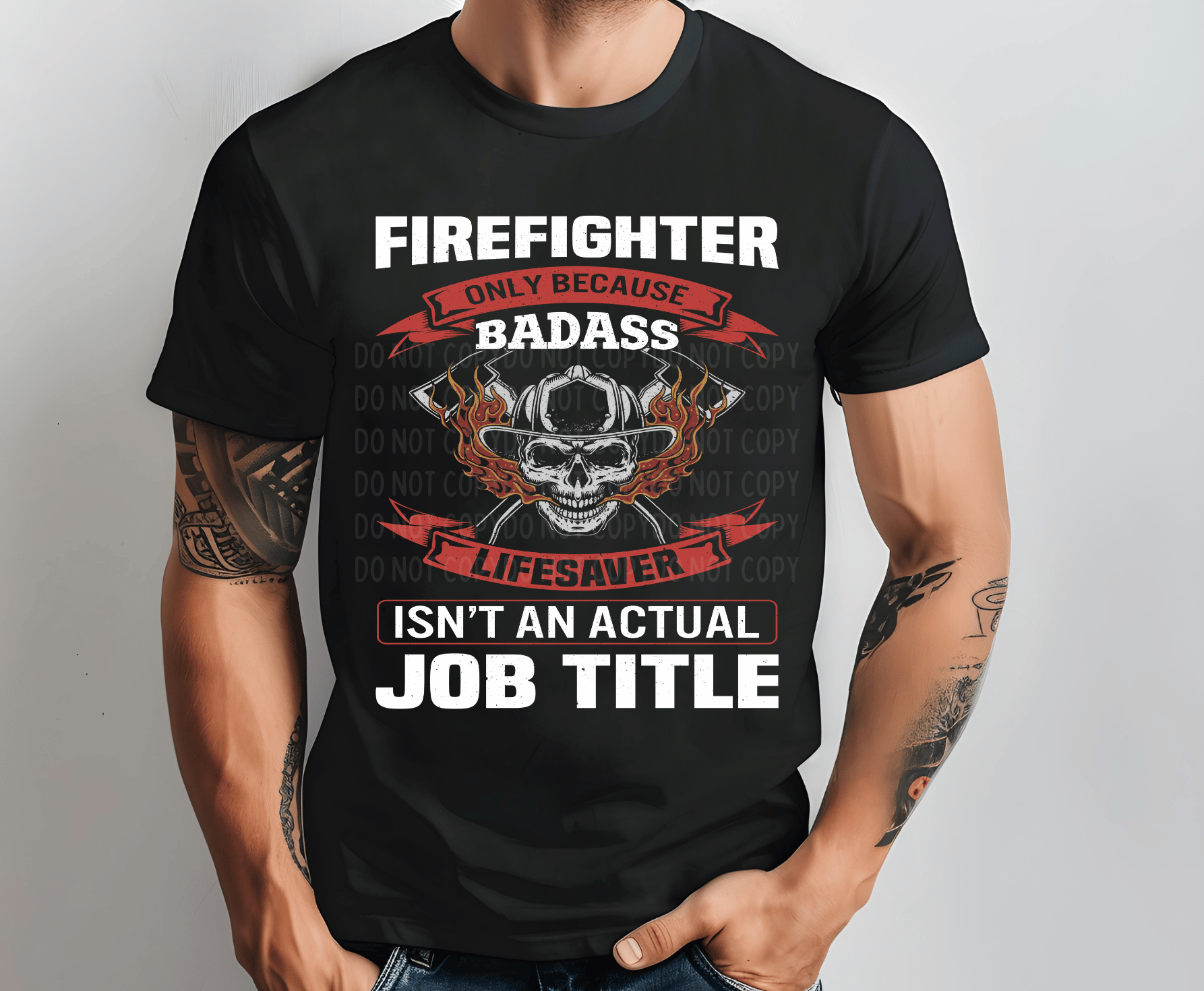 Premade DTF Transfer Gang Sheet For Graphic Tees | Fire Fighter - Griffin Expressions
