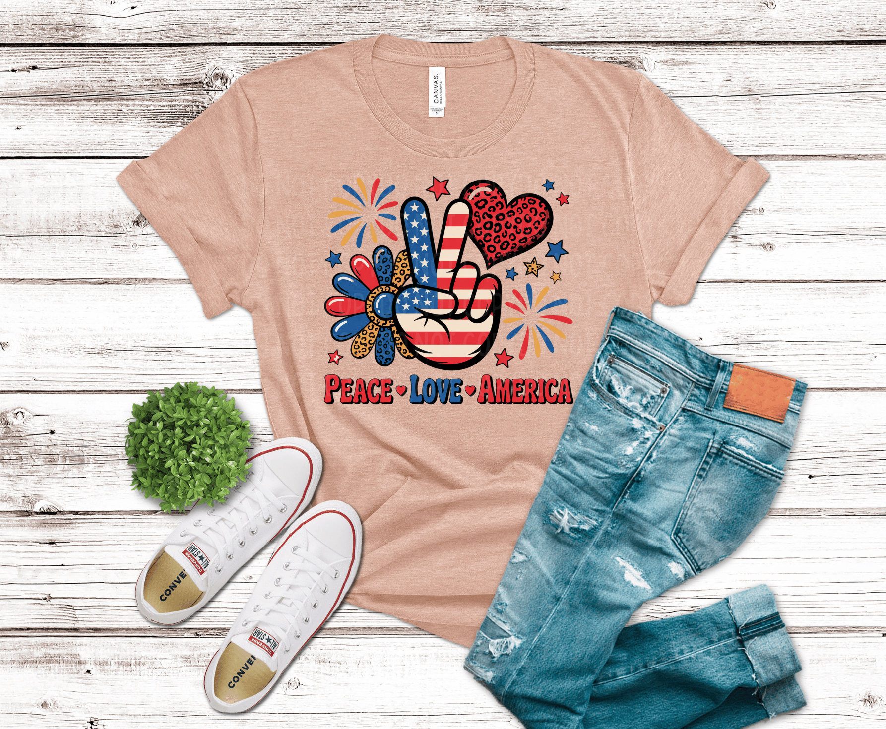 Peace Love America | DTF Heat Transfer - Griffin Expressions