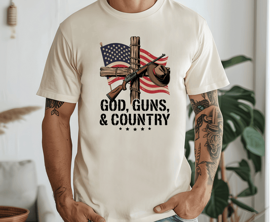 God, Guns & Country | DTF Heat Transfer - Griffin Expressions