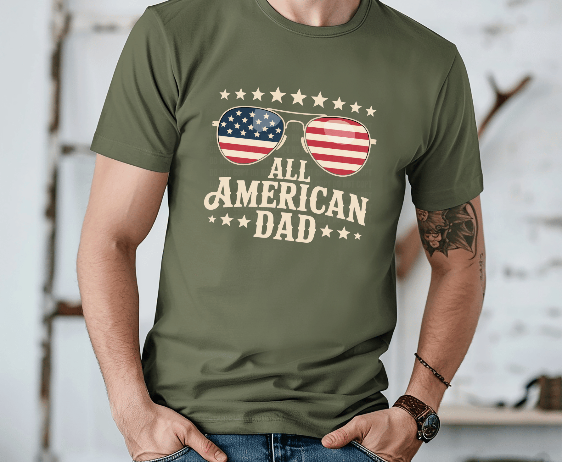 All American Dad | DTF Heat Transfer - Griffin Expressions