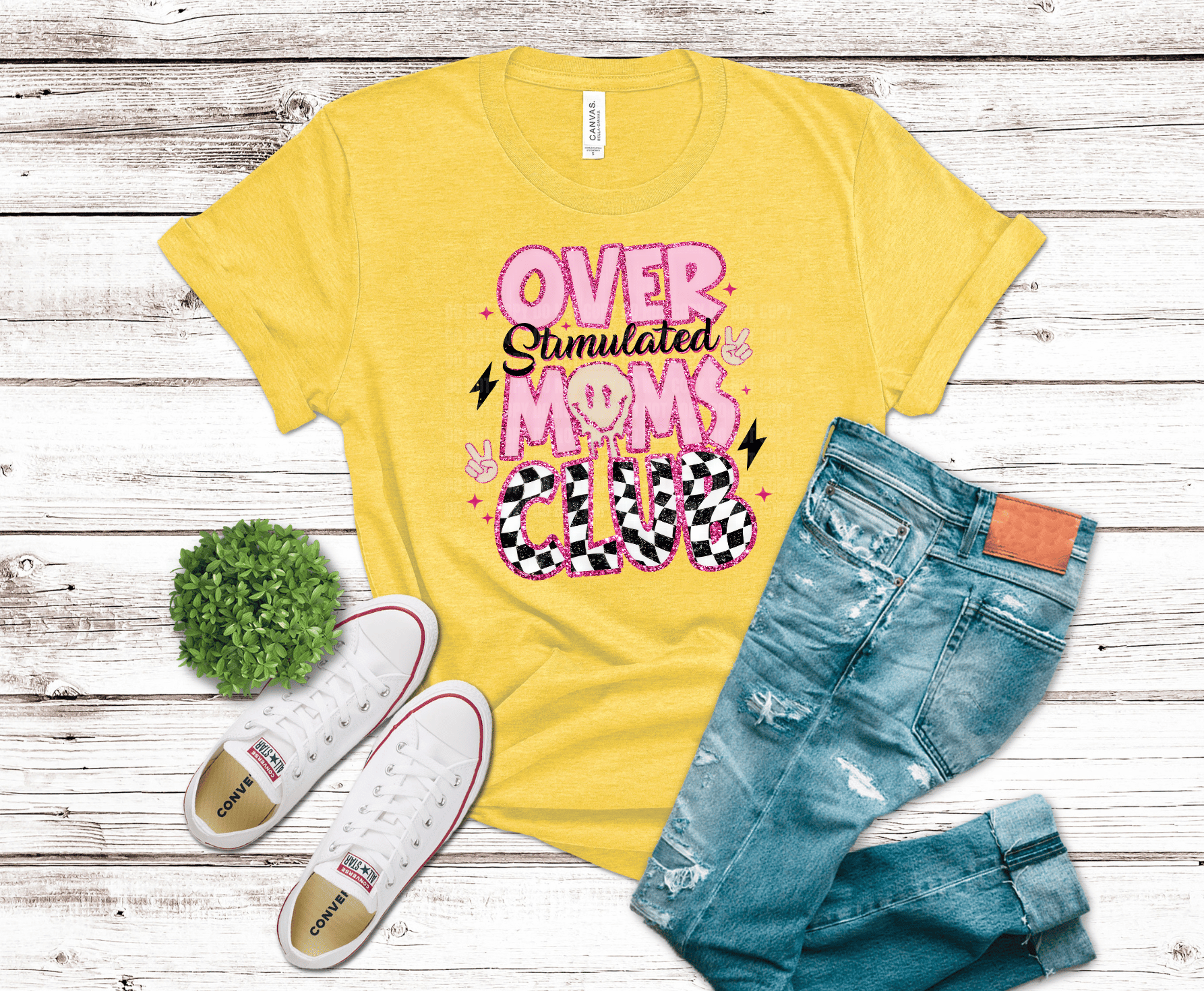 Overstimulated Moms Club | DTF Heat Transfer - Griffin Expressions