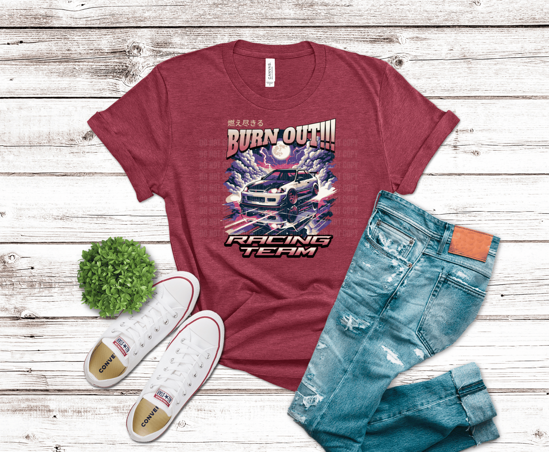 Burn_Out_Racing Shirt design