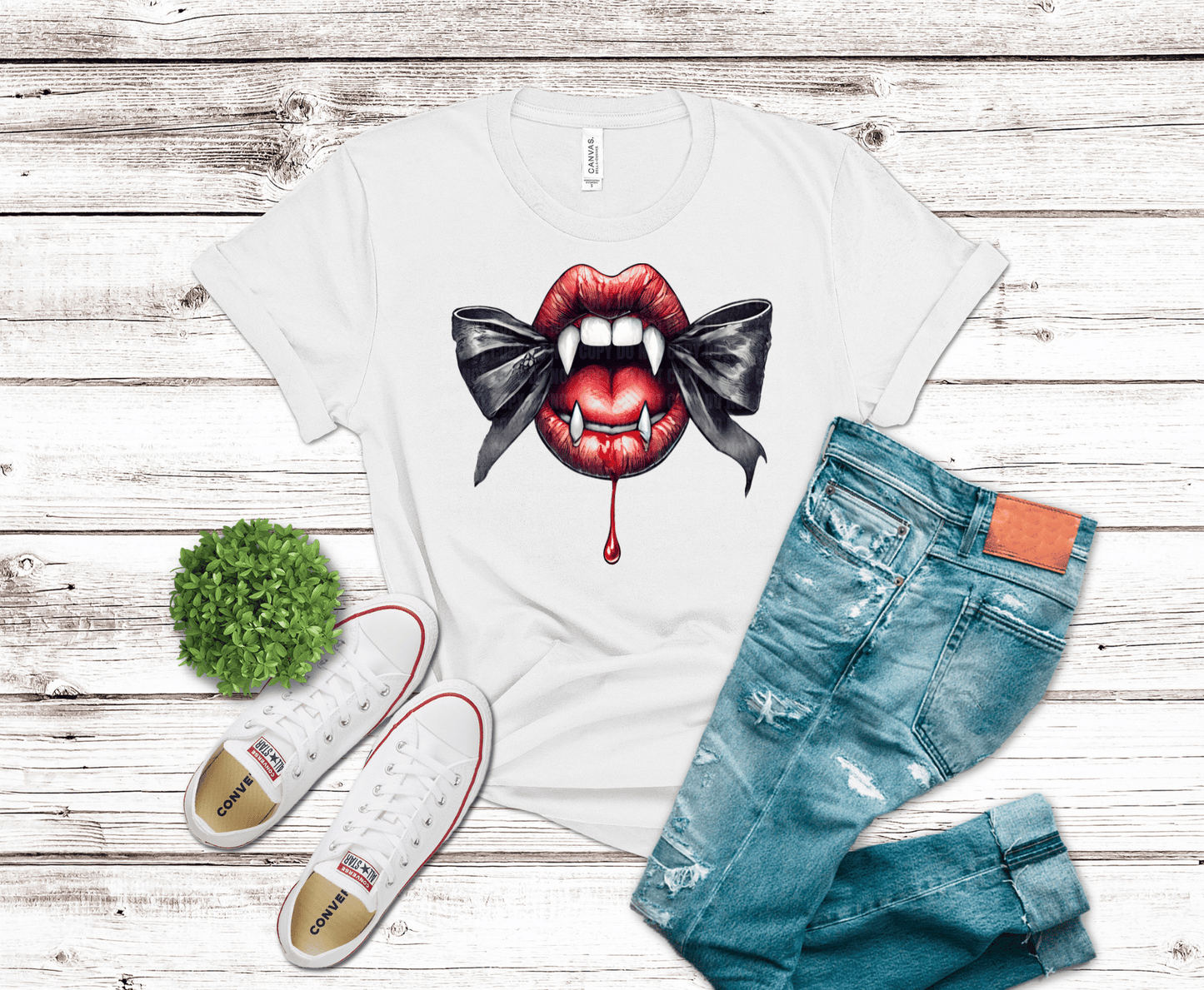 Vampire Bow | DTF Heat Transfer