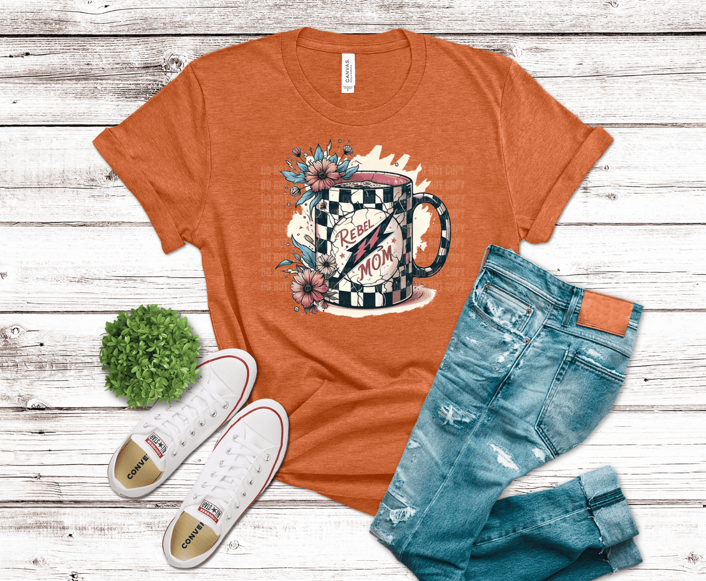 Rebel Mom Mug | DTF Heat Transfer
