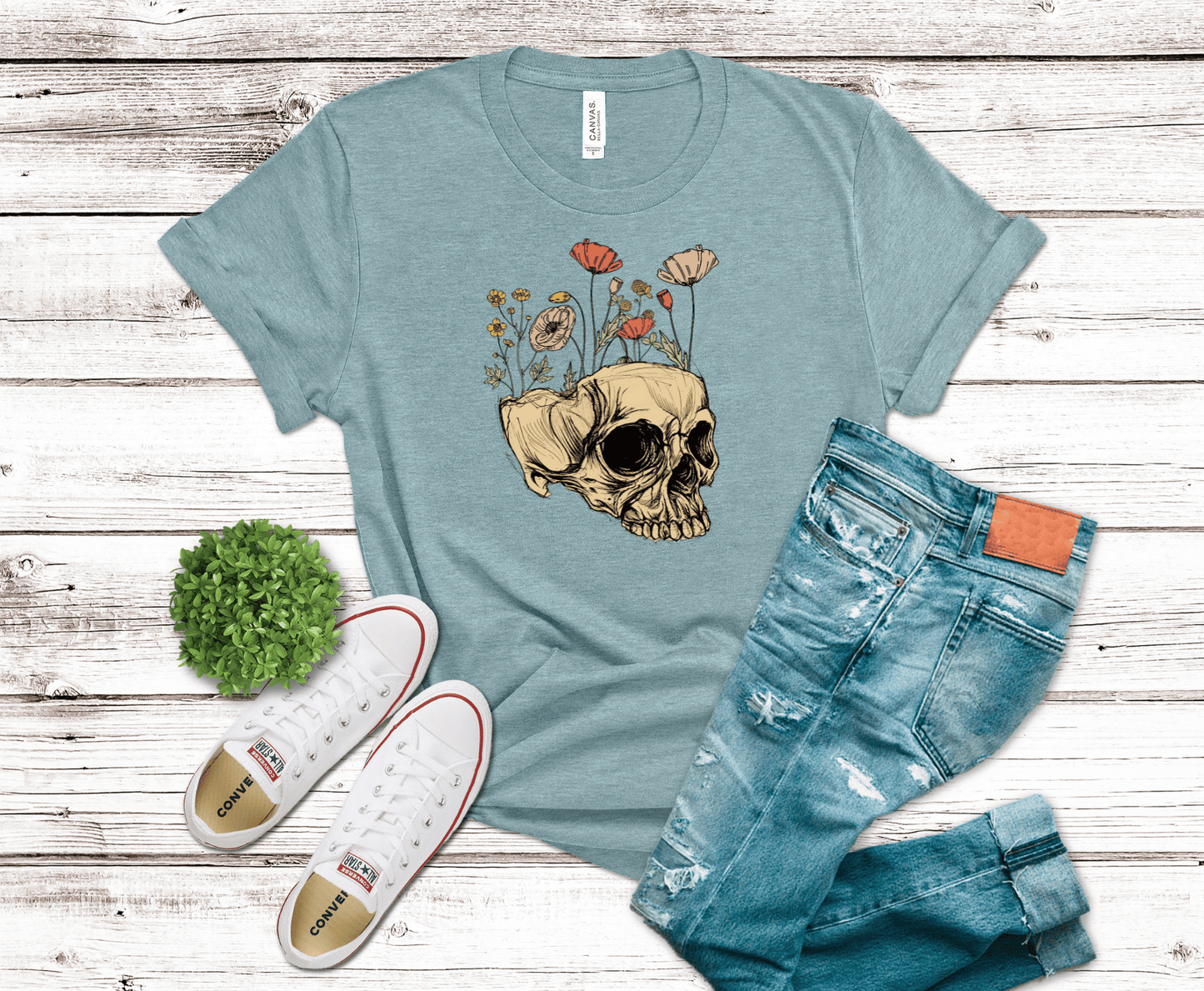 Skull Planter | DTF Heat Transfer