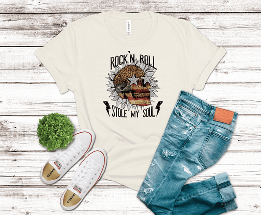 Rock N' Roll Skull | DTF Heat Transfer