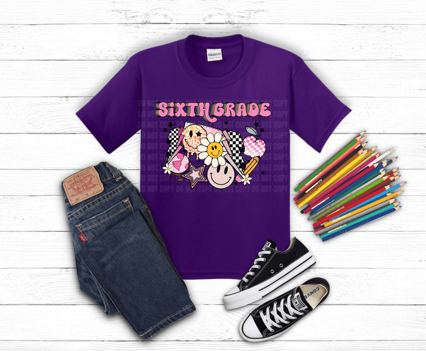Retro 6th Grade | DTF Heat Transfer