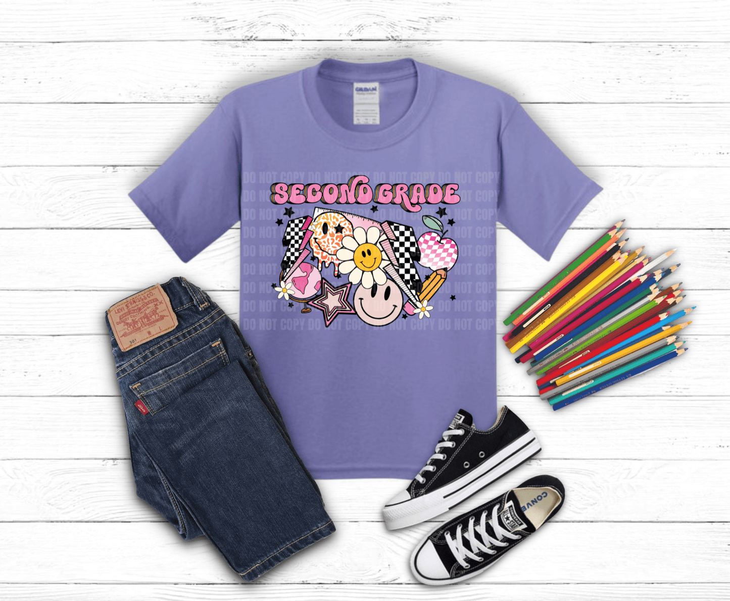 Retro 2nd Grade | DTF Heat Transfer